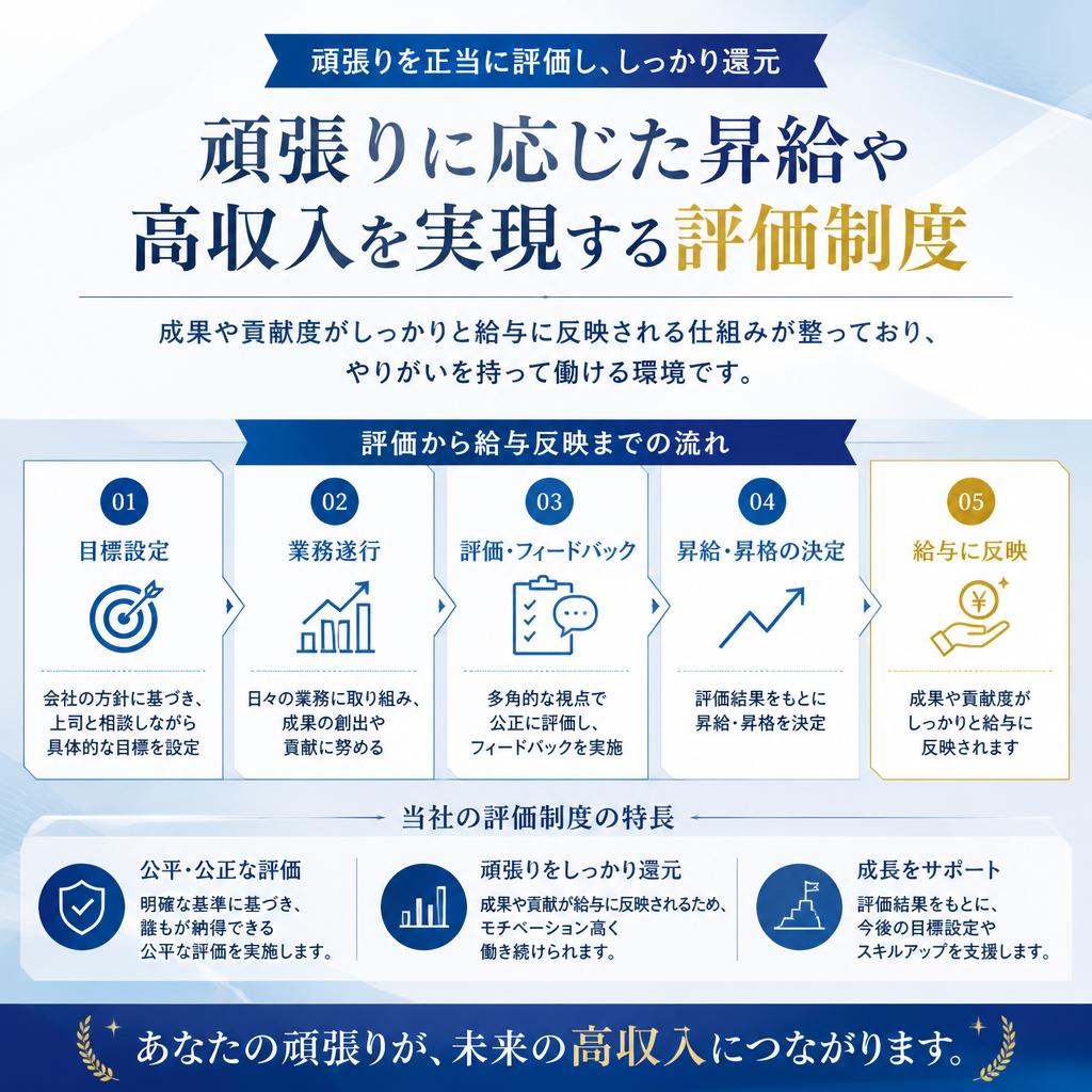 努力が報われる明確な評価制度